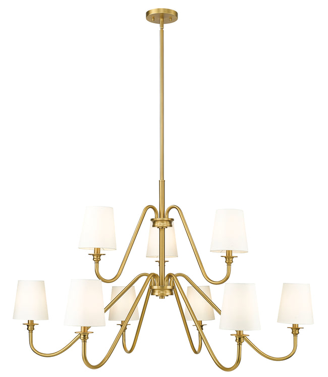 7509-9-46MGLD - Gianna 9 Light 46" Chandelier - Modern Gold