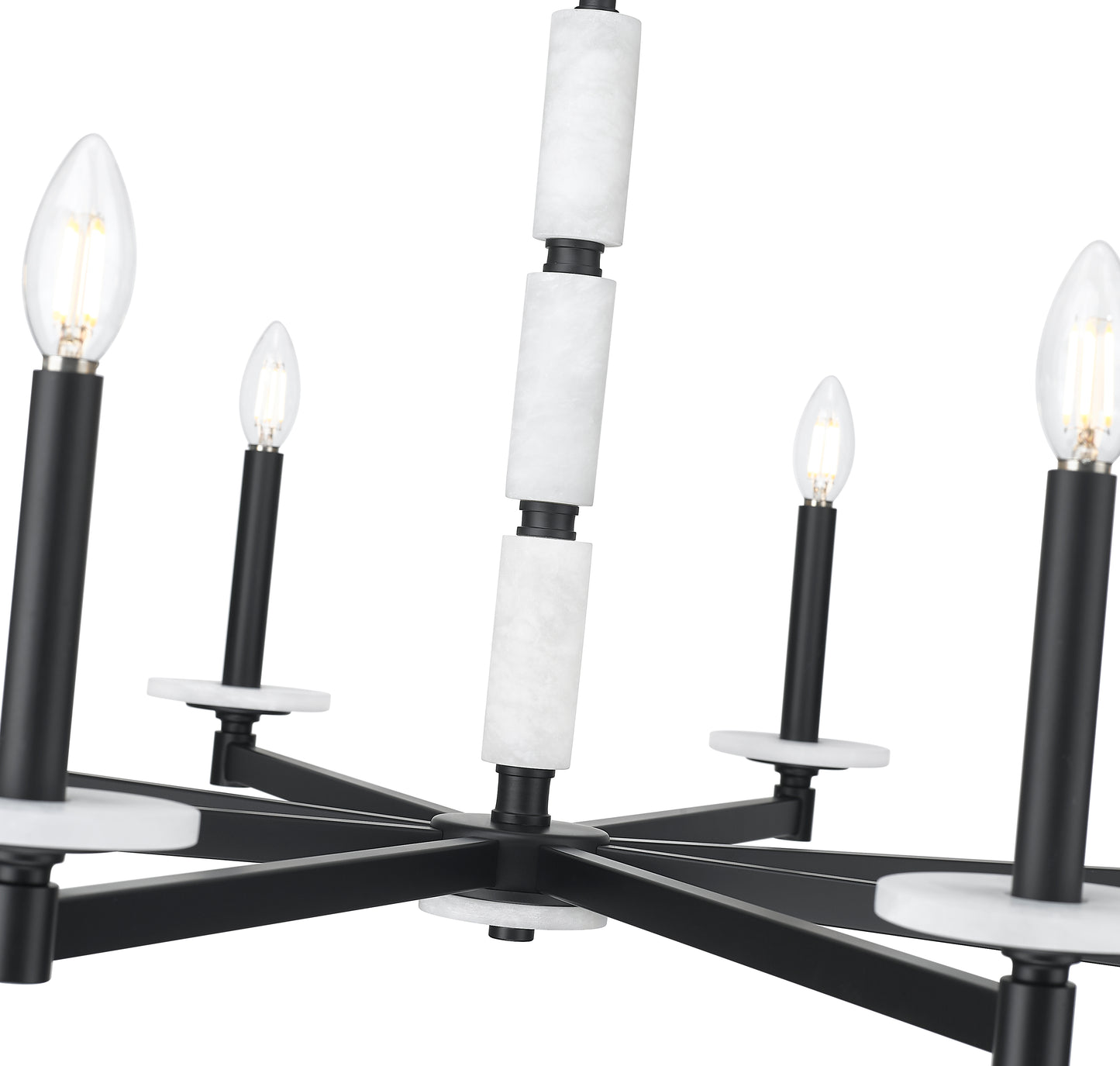 3045-8MB - Kaden 8 Light 36" Chandelier - Matte Black