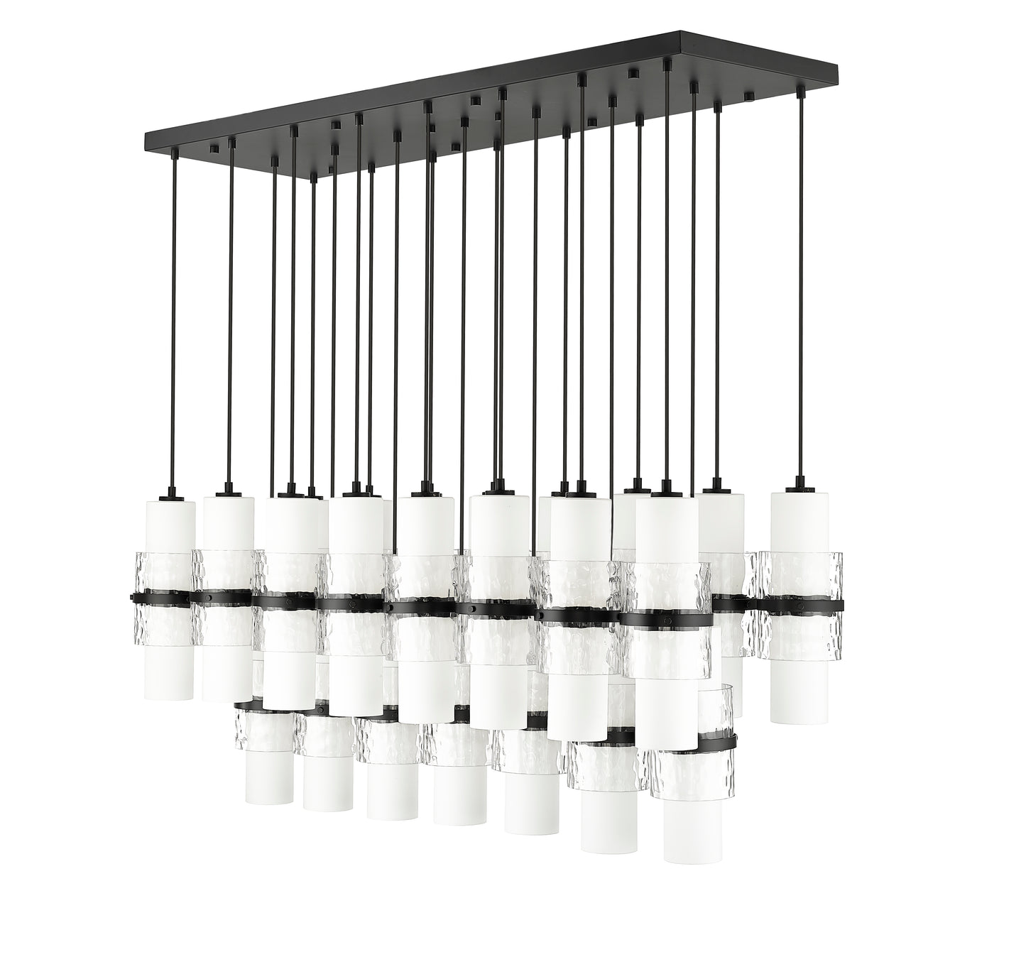 1946P-23L-MB - Cayden 23 Light Linear 54" Chandelier - Matte Black