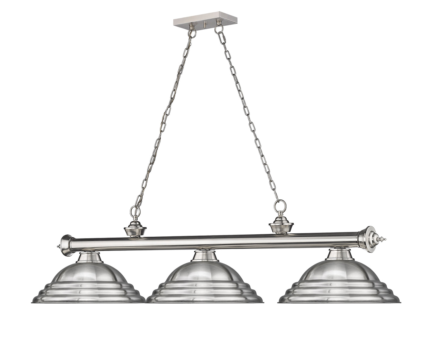 2306-3BN-SBN - Cordon 3 Light 58" Billiard - Brushed Nickel