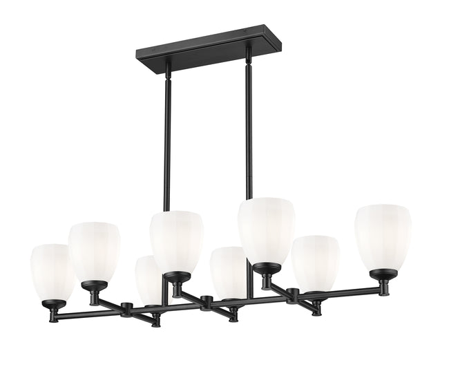 7004-8L-MB - Oren 8 Light Linear 42" Chandelier - Matte Black