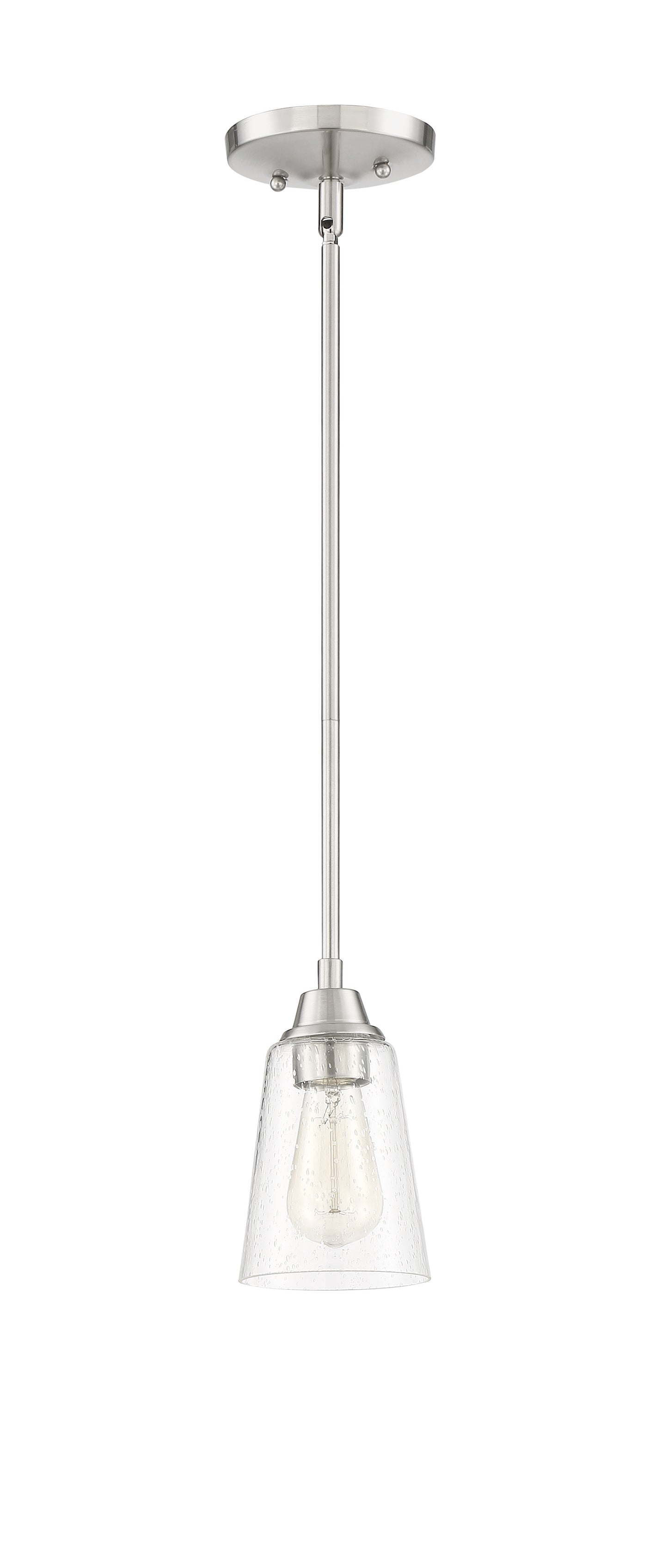 41991-BNK-CS - Grace 1 Light 5" Wide Mini Pendant - Brushed Nickel