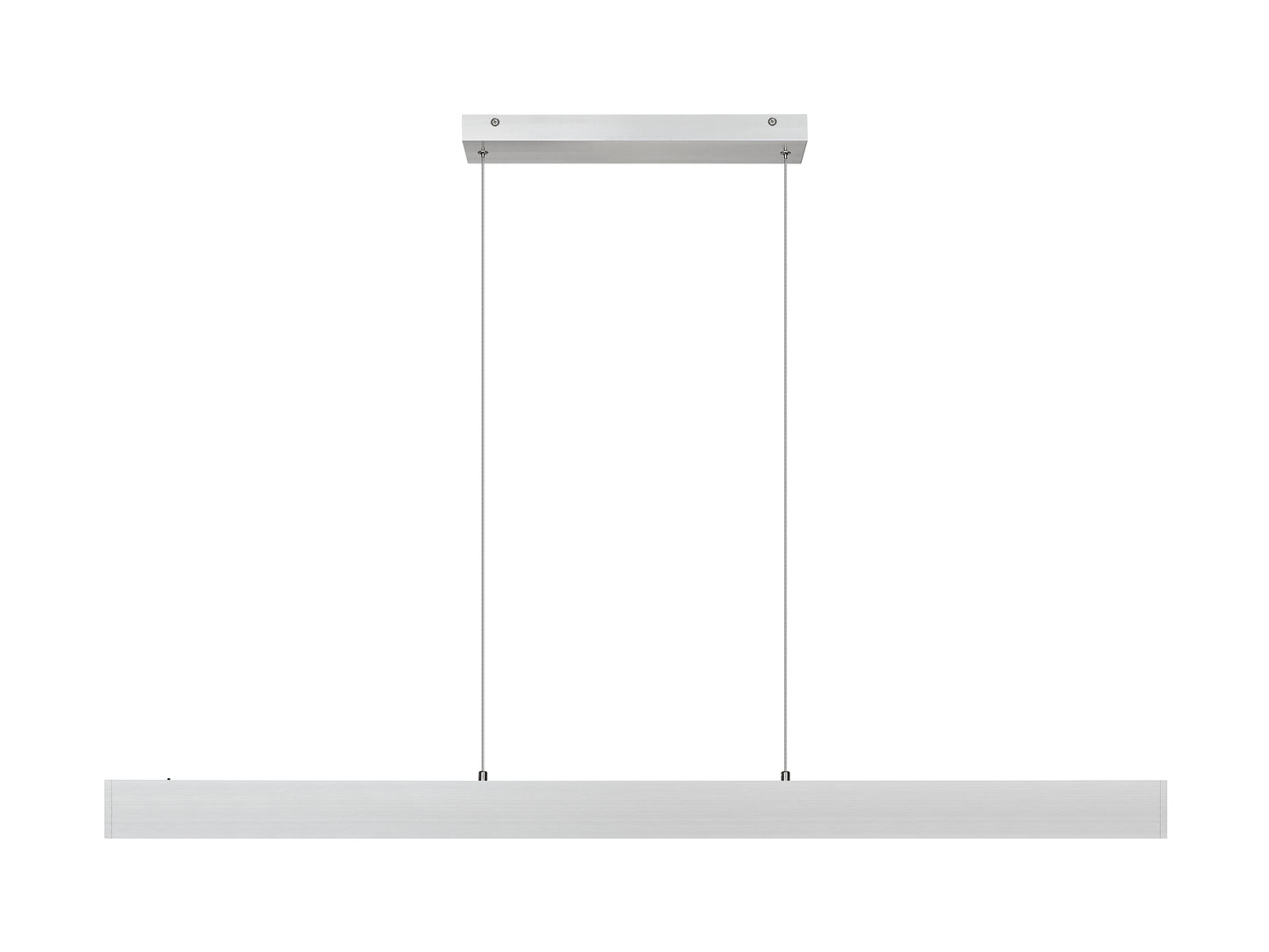 1016-55L-BN-LED - Hudson 1 Light Linear 55" Chandelier - Brushed Nickel