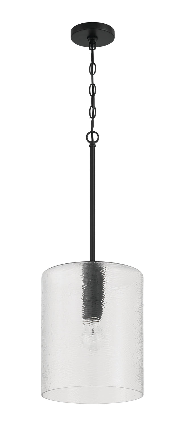 60292-FB - Lyndsey 1 Light 10" Wide Pendant - Flat Black