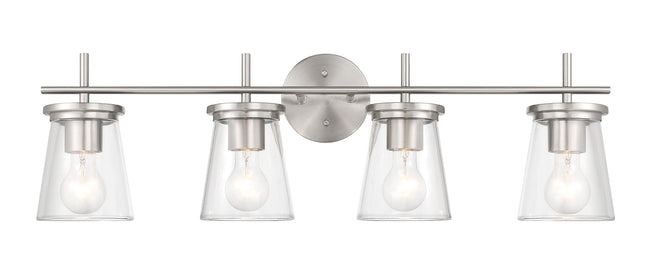 60404-BNK - Connell 4 Light 30" Wide Vanity Light - Brushed Nickel