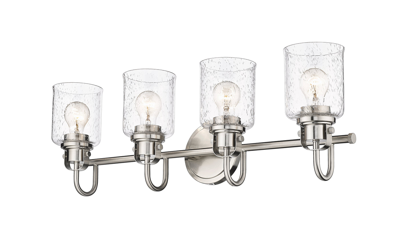340-4V-BN - Kinsley 4 Light 28" Vanity - Brushed Nickel