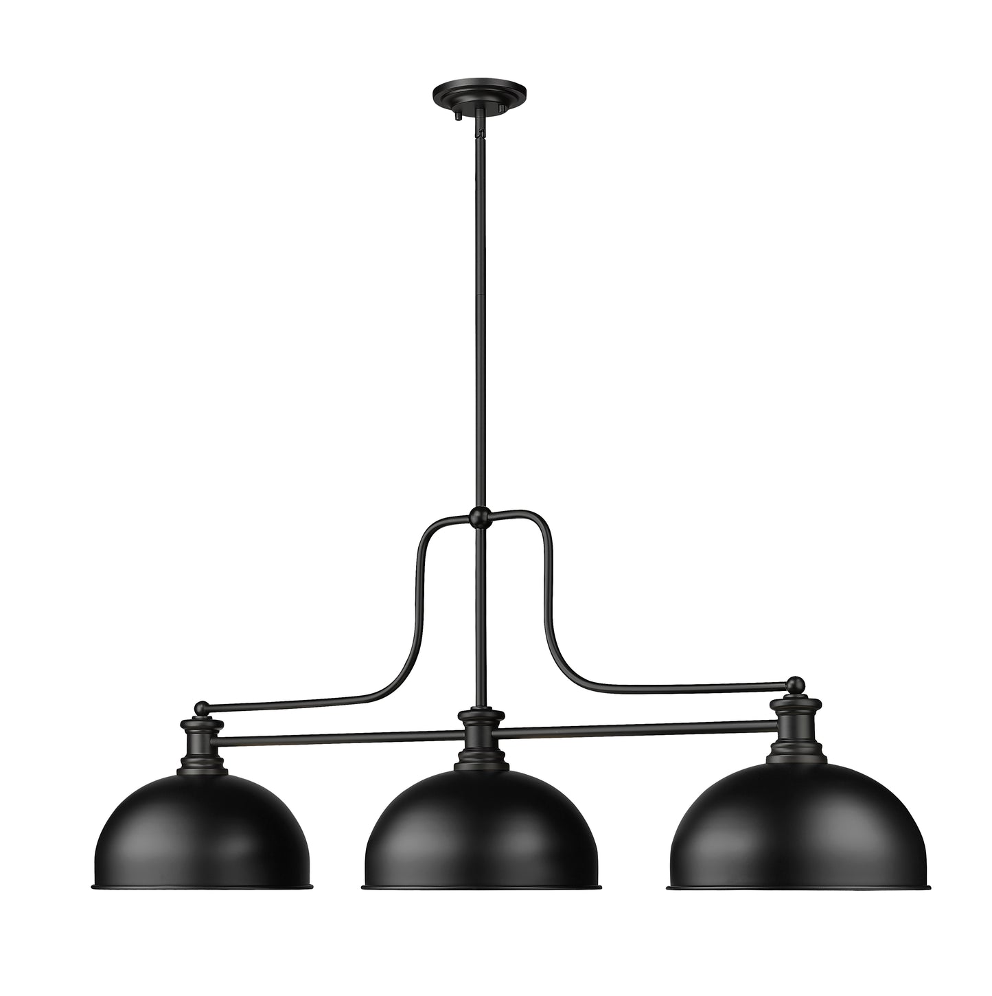725-3MB-D13MB - Melange 3 Light 52" Billiard - Matte Black