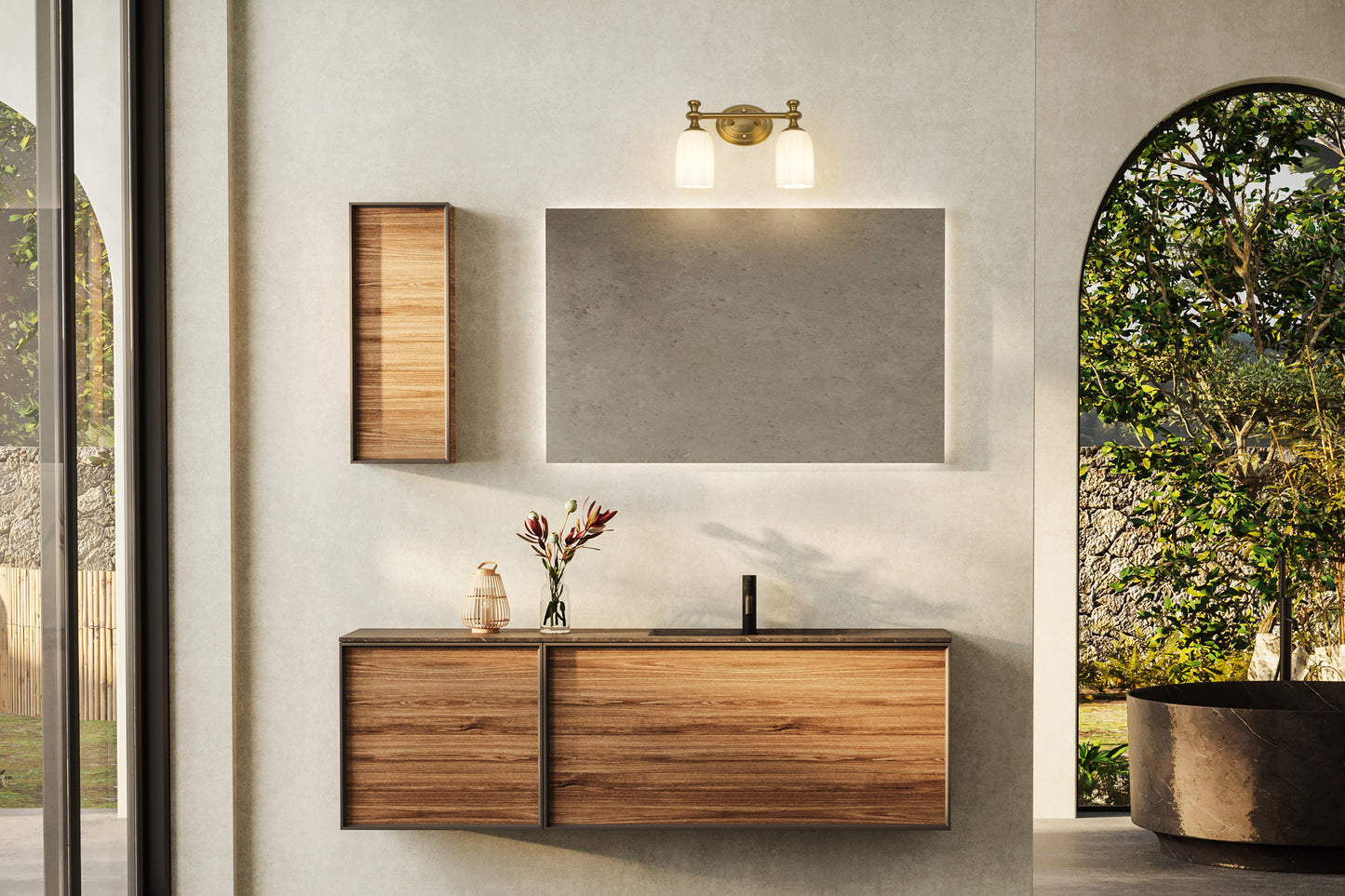 1102-2V-MGLD - Orion 2 Light 14" Vanity - Modern Gold