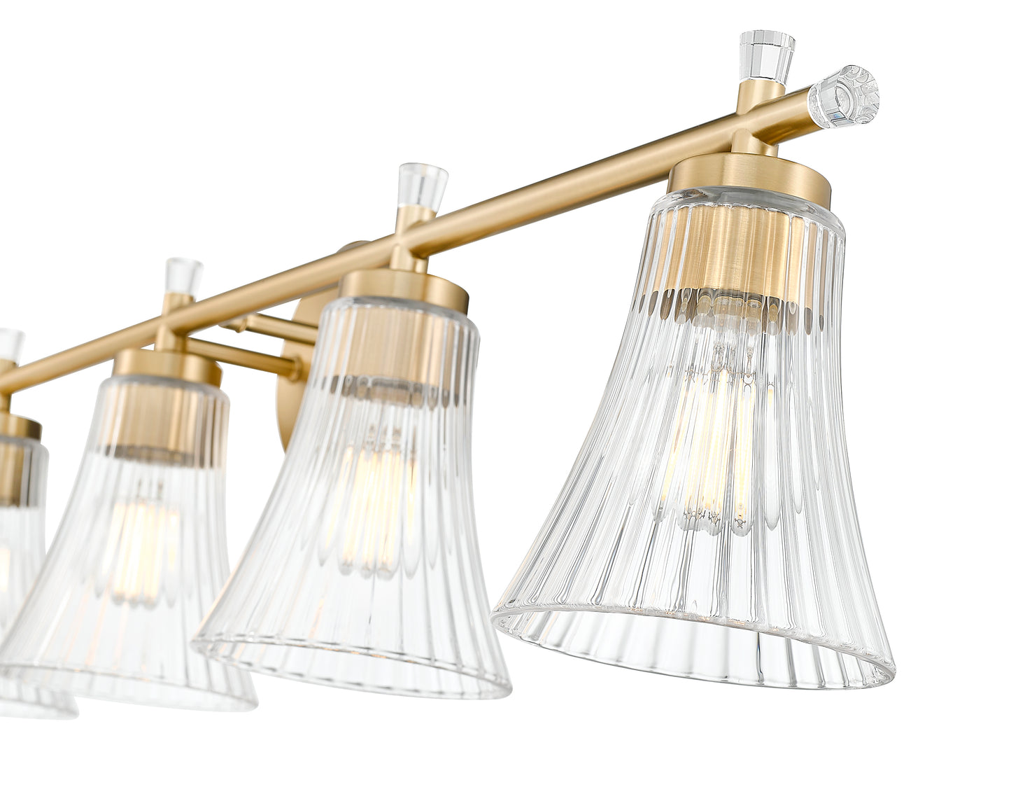 7519-5V-MGLD - Belle 5 Light 42" Vanity - Modern Gold