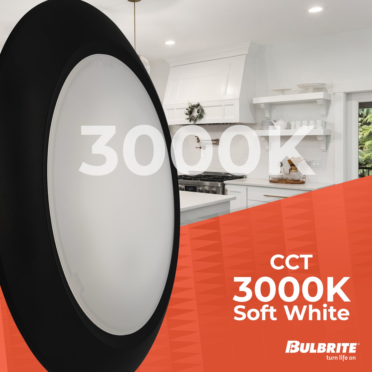 773278 - 25 Watt LED 10" Disc, 3000K, 2000 Lumens, Black Finish