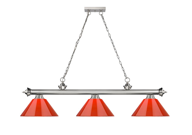 2306-3BN-PRD - Cordon 3 Light 57" Billiard - Brushed Nickel