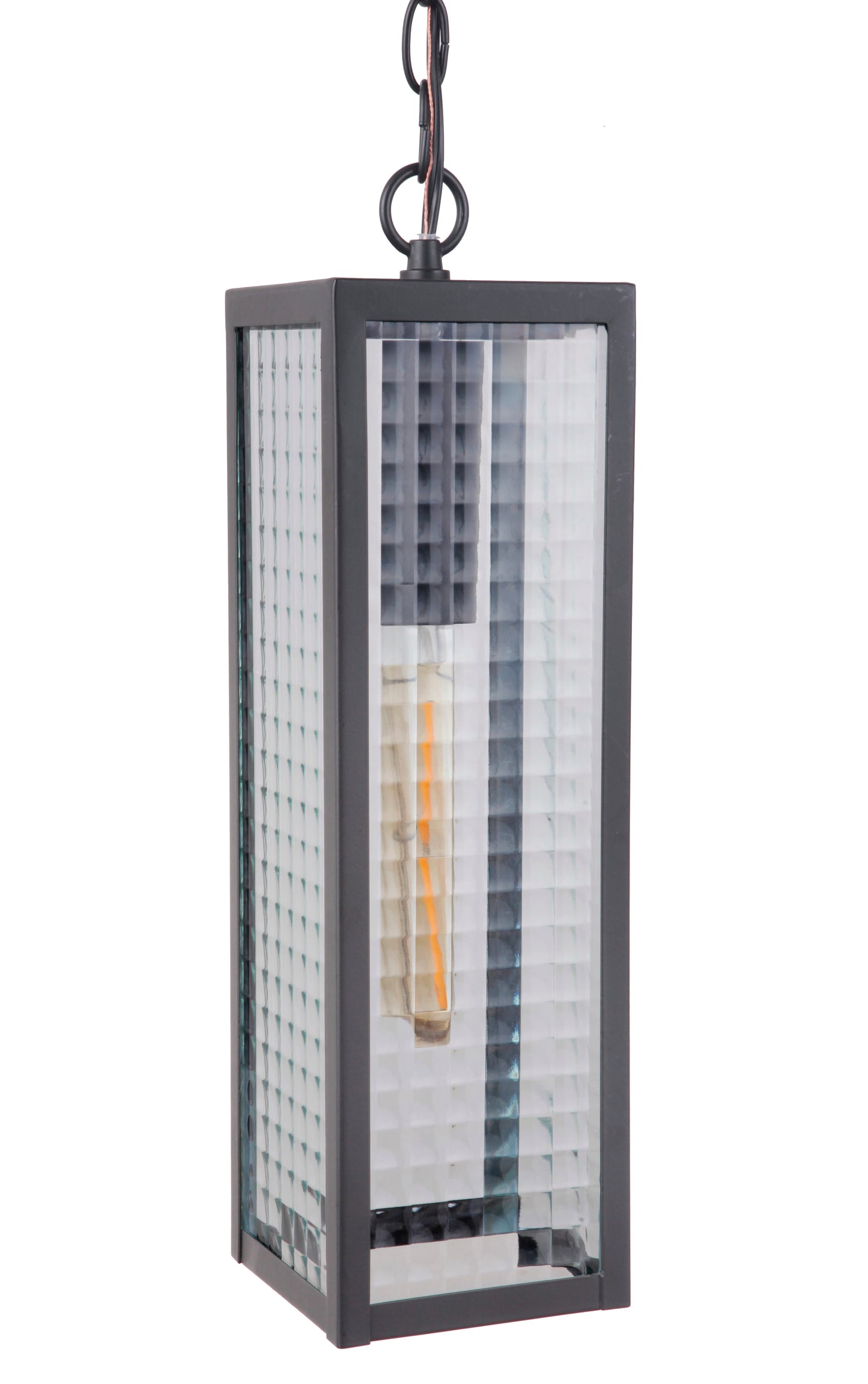 Z4521-MN-SC - Deka 1 Light 4.85" Wide Outdoor Pendant - Midnight