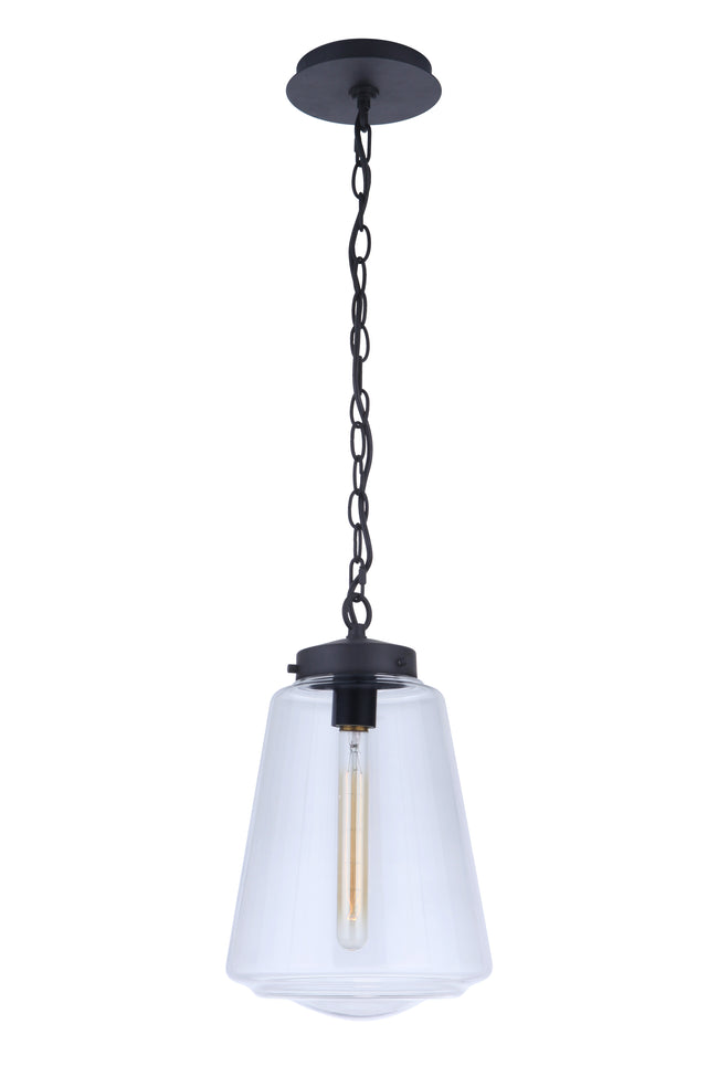 ZA3821-MN - Laclede 1 Light 9.3" Wide Outdoor Pendant - Midnight