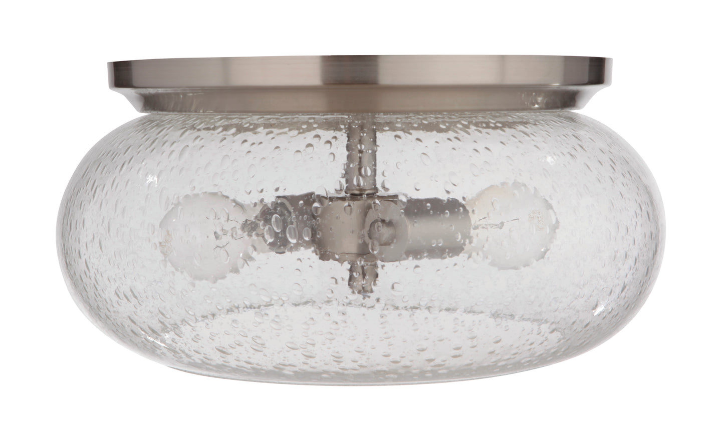 49982-BNK - Serene 2 Light 14.5" Wide Flush Mount - Brushed Nickel