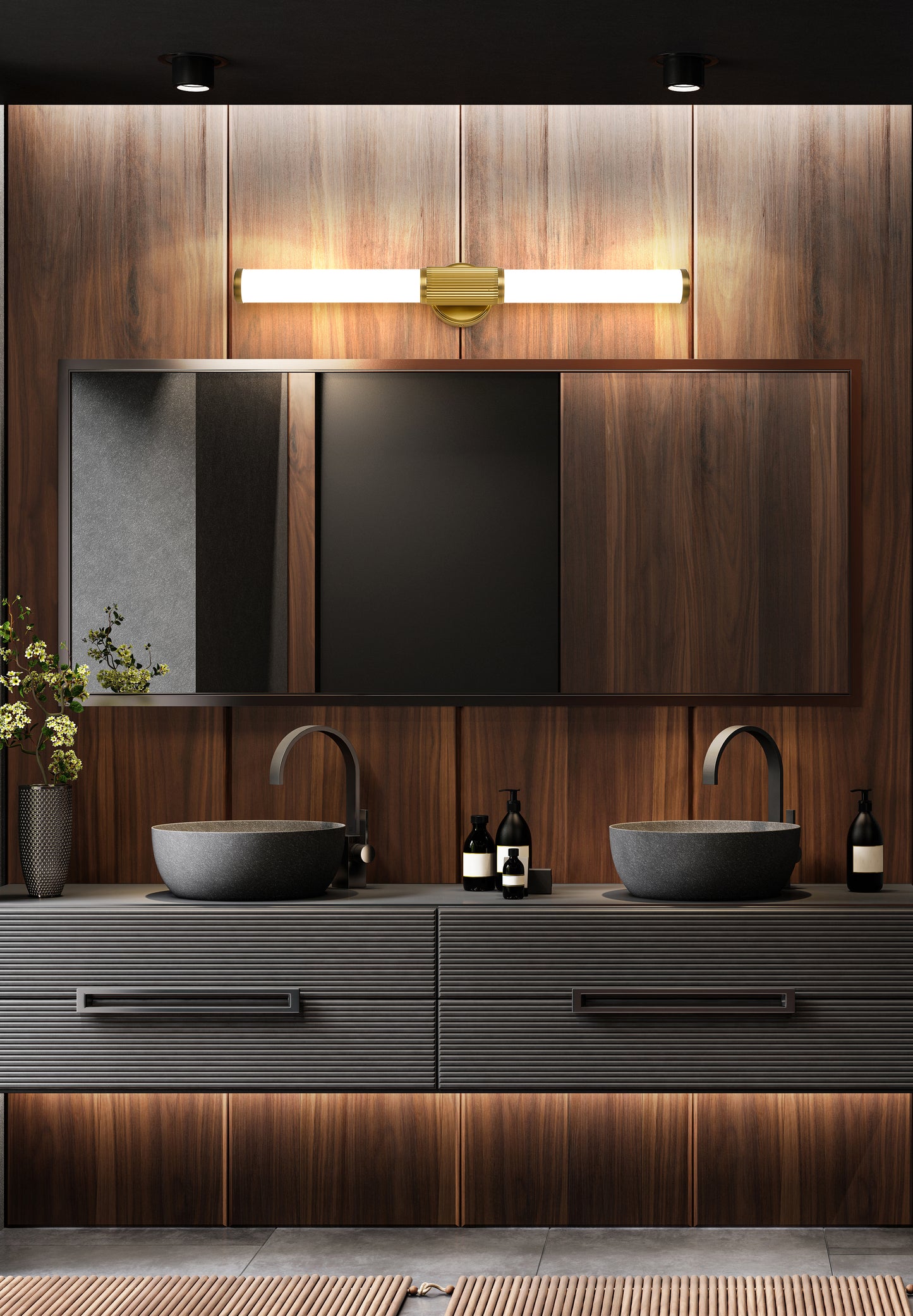 1021-32W-MGLD-LED - Solange 1 Light 32" Vanity - Modern Gold