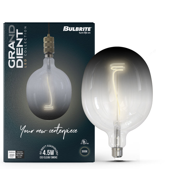 776321 - Dimmable Clear / Smoke C53 LED Light Bulb - 4.5 Watt - 3000K