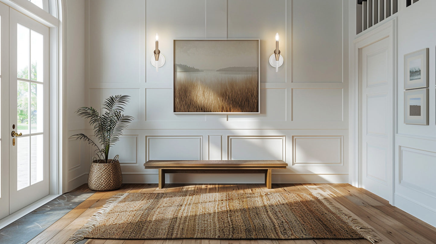 4014-1S-TW-MGLD - Claudelle 1 Light Wall 14" Sconce - Tundra White / Modern Gold