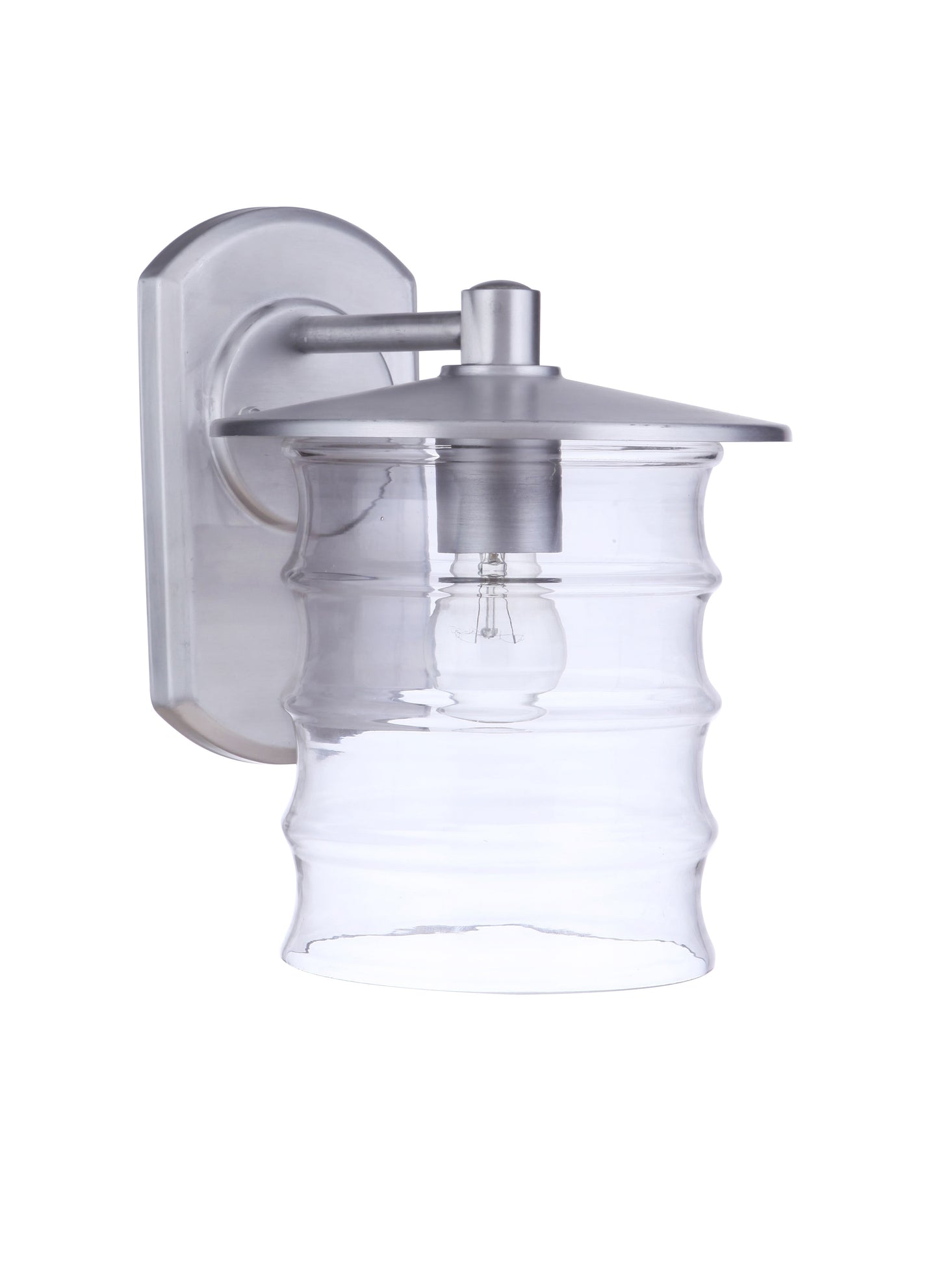 ZA3624-SA - Canon 1 Light 12.13" High Outdoor Wall Lantern - Satin Aluminum