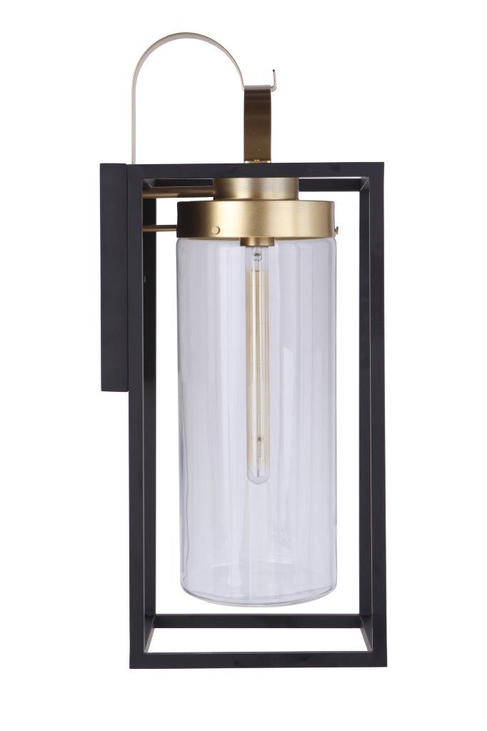 ZA4834-MNSB - Neo 1 Light 28" High Outdoor Wall Lantern - Midnight / Satin Brass
