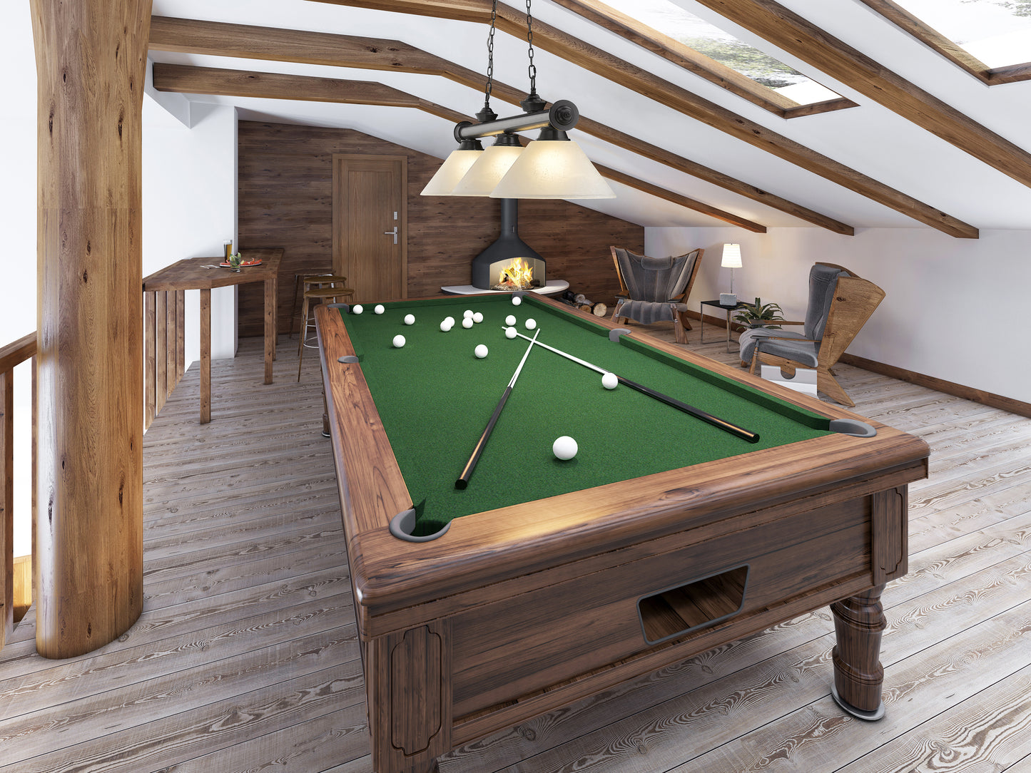 2306-3BP-AWL14 - Cordon 3 Light 57" Billiard - Bronze Plate