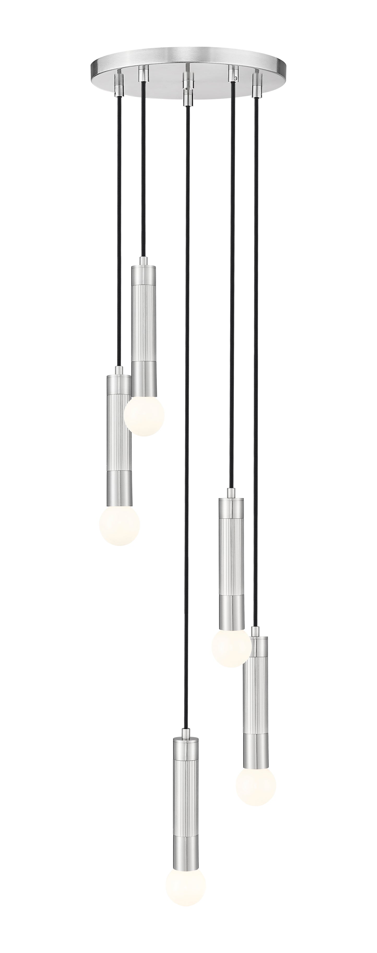 1956P-5R-BN - Stari 5 Light 12" Chandelier - Brushed Nickel