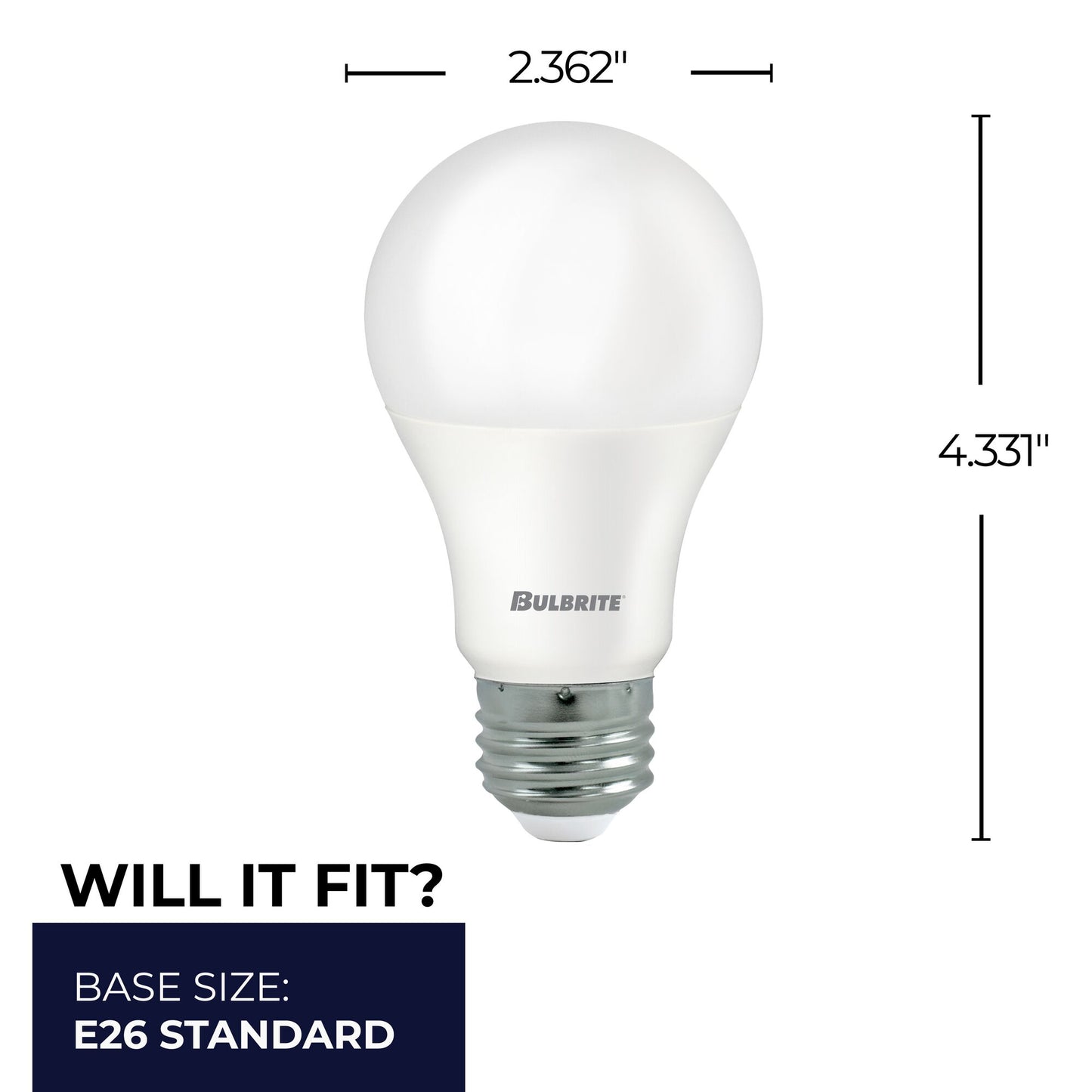 774262 - Dimmable Frost A19 LED Light Bulb - 9 Watt - 2700K - 8 Pack