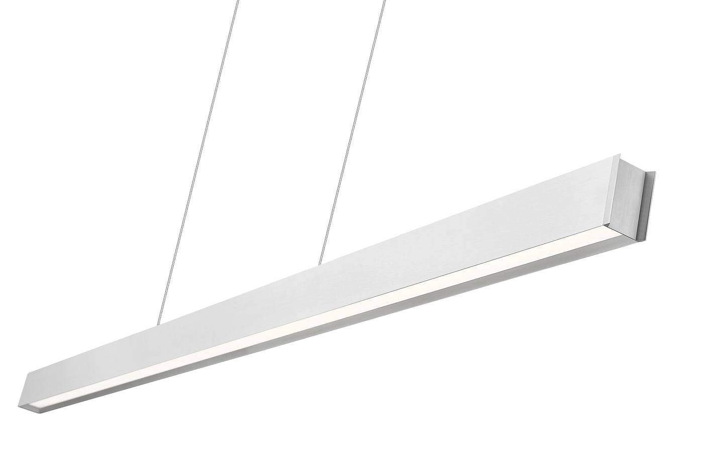 1016-72L-BN-LED - Hudson 1 Light Linear 72" Chandelier - Brushed Nickel