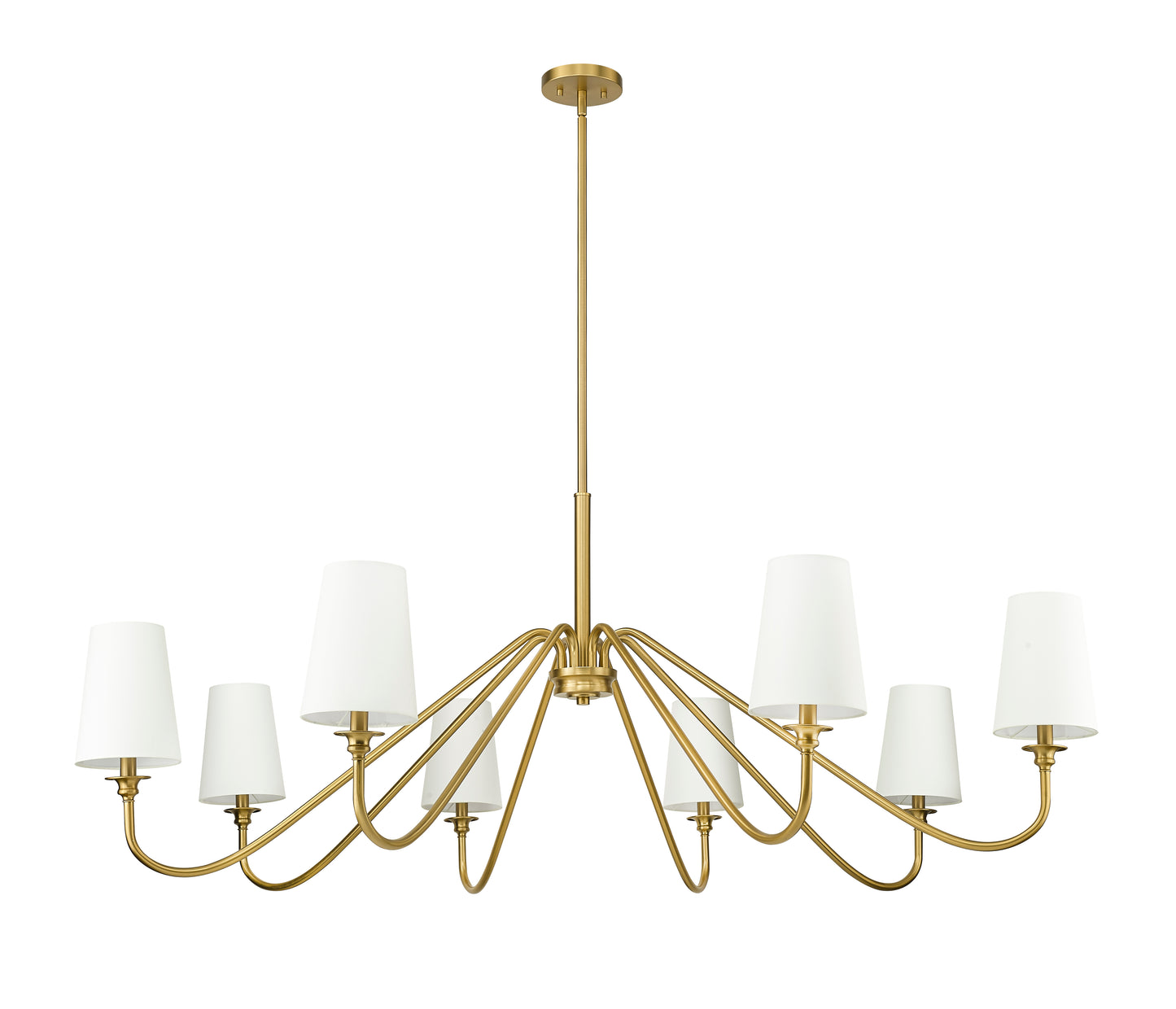 7509-8-60MGLD - Gianna 8 Light 60" Chandelier - Modern Gold