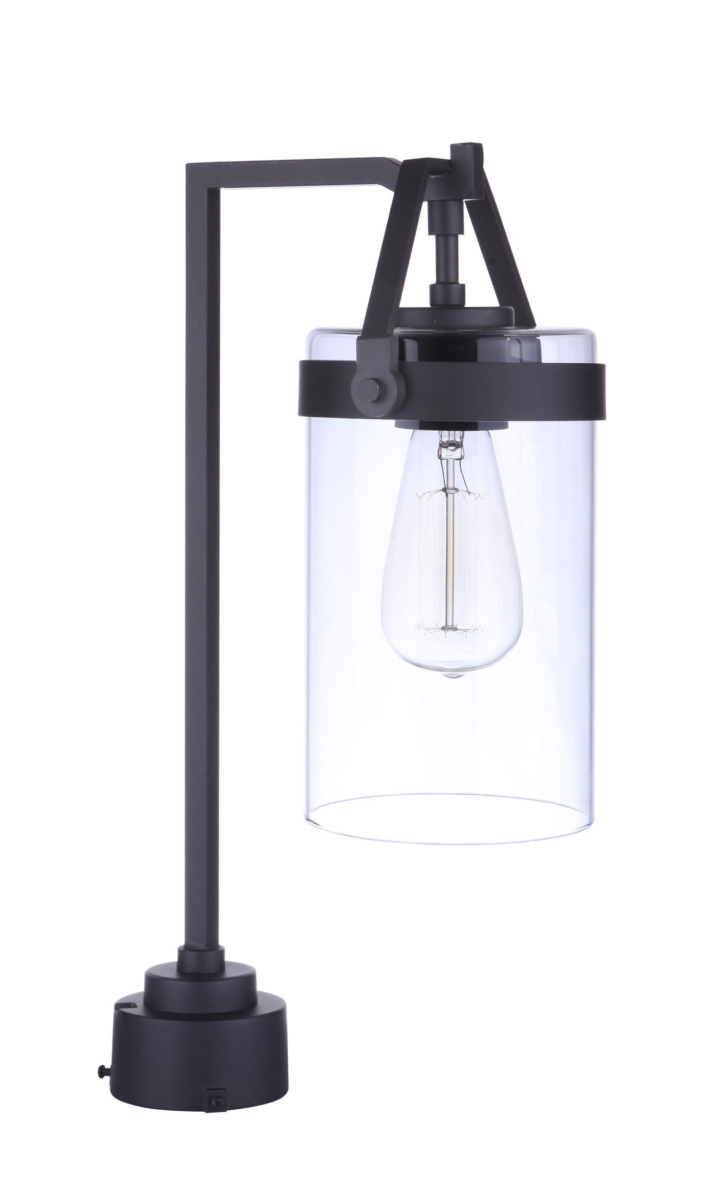 ZA3315-MN - Franklin 1 Light 17" High Post Mount - Midnight