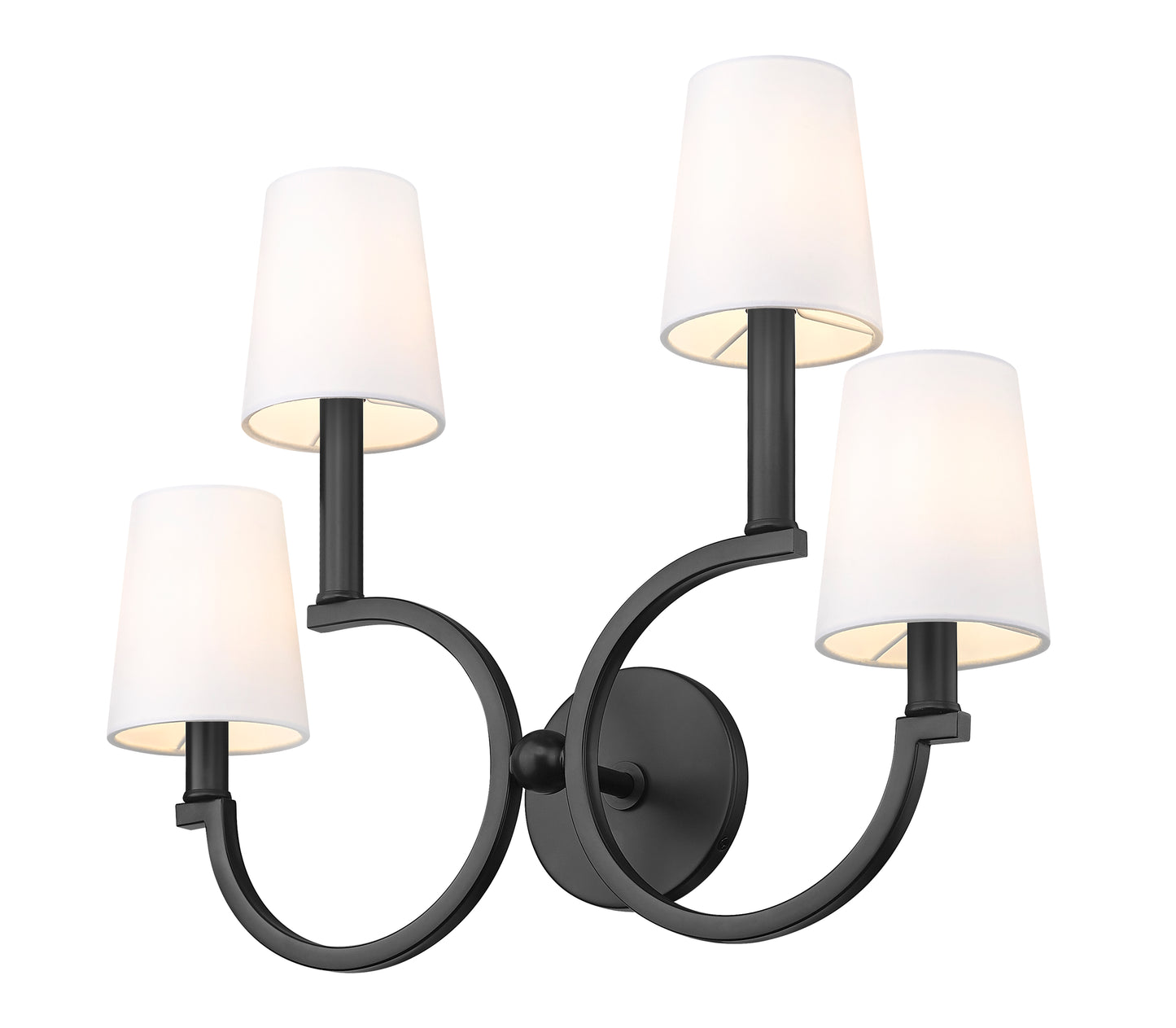 2016-4S-MB - Cordelia 4 Light Wall 16" Sconce - Matte Black
