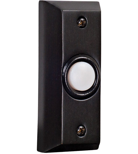 BS8-BZ - Push Button-Surface Mount 1 Light 1.81" Wide Chime Button - Bronze