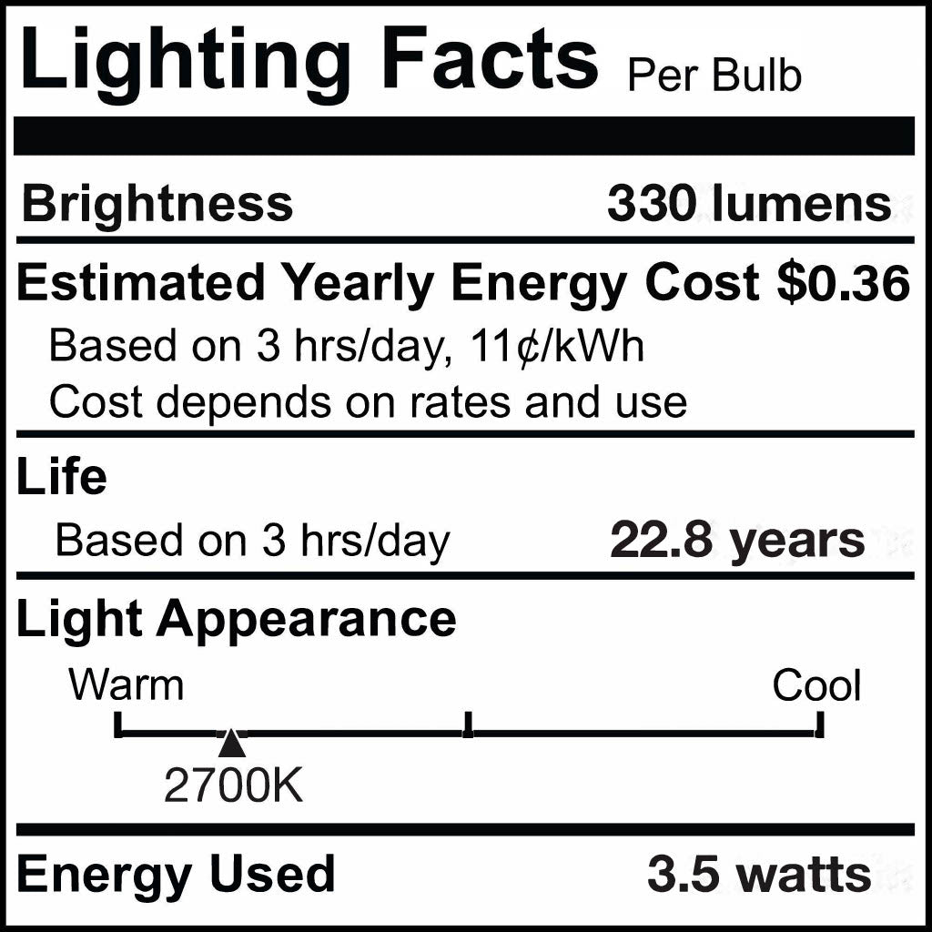 770589 - T5 LED G9 Base Light Bulb - 3.5 Watt - 2700K - 3 Pack