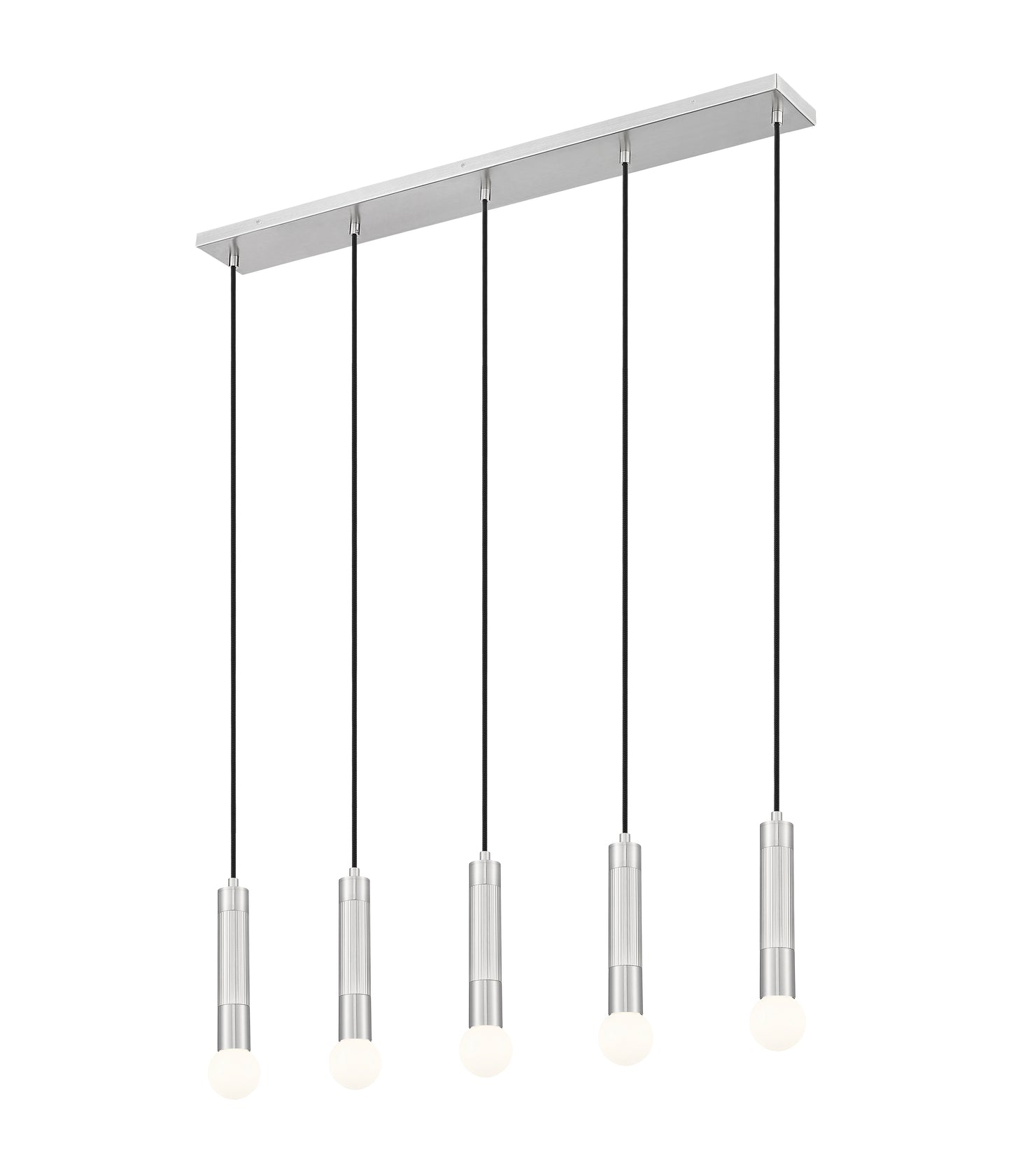 1956P-5L-BN - Stari 5 Light Linear 42" Chandelier - Brushed Nickel