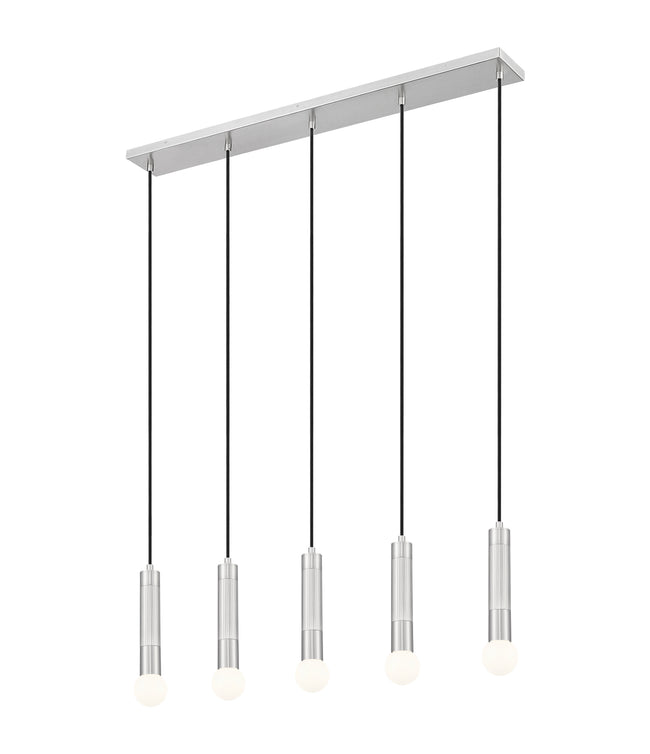 1956P-5L-BN - Stari 5 Light Linear 42" Chandelier - Brushed Nickel