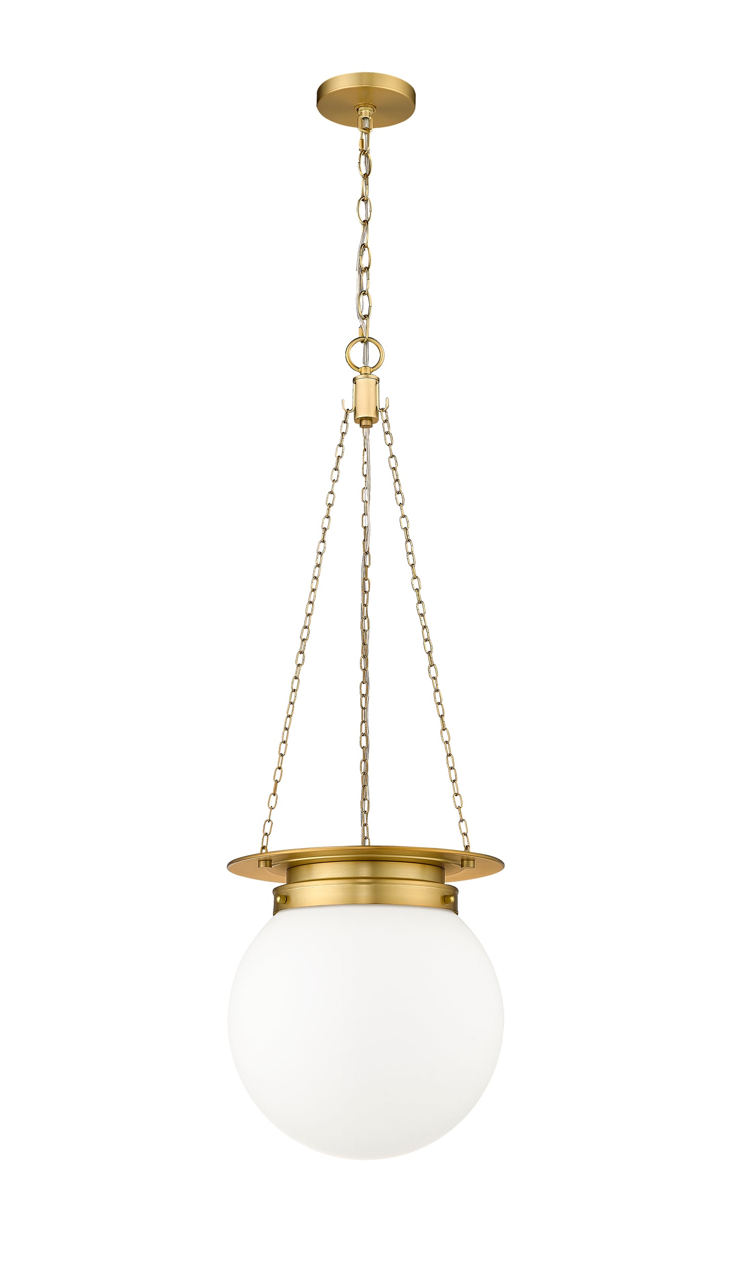 7505P13-HBR - Calhoun 1 Light 13" Pendant - Heritage Brass