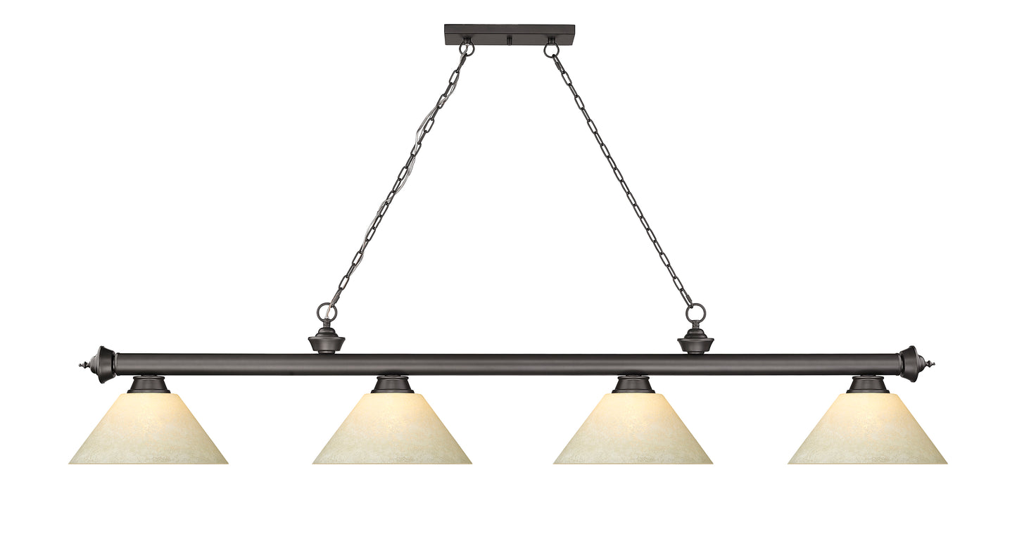 2306-4BRZ-AGM14 - Cordon 4 Light 81" Billiard - Bronze
