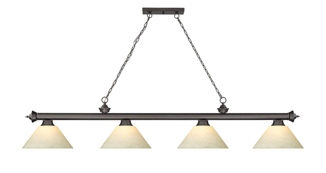 2306-4BRZ-AGM14 - Cordon 4 Light 81" Billiard - Bronze