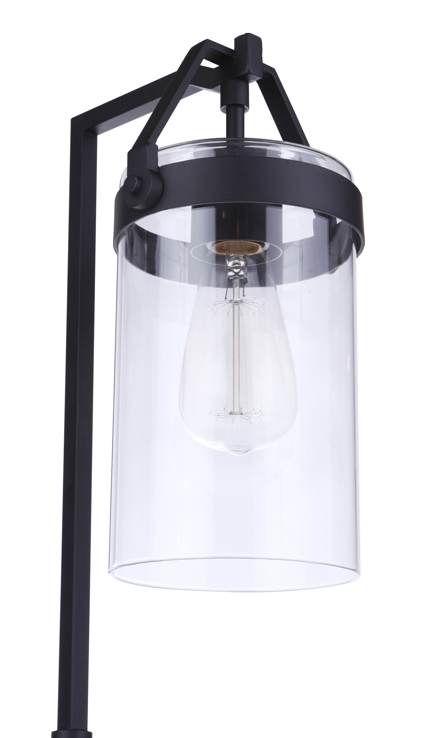 ZA3315-MN - Franklin 1 Light 17" High Post Mount - Midnight