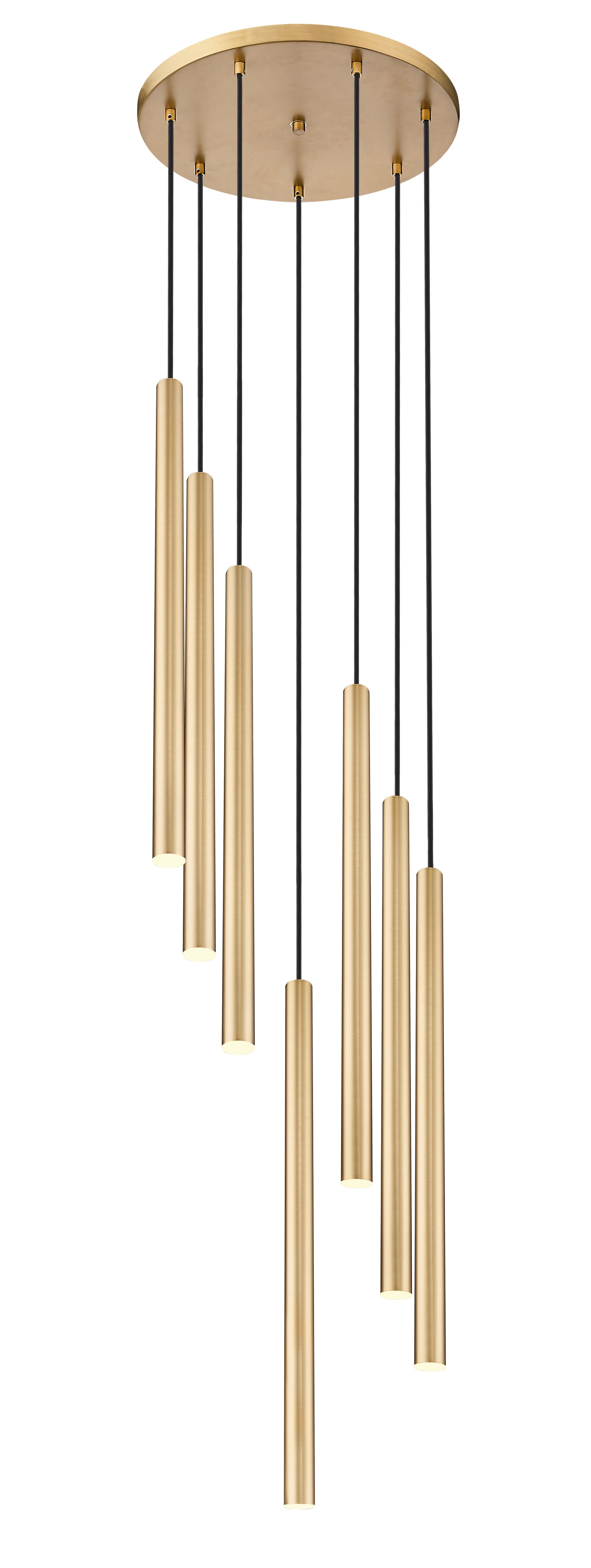 919MP24-7R-MGLD-LED - Forest 7 Light 18" Chandelier - Modern Gold