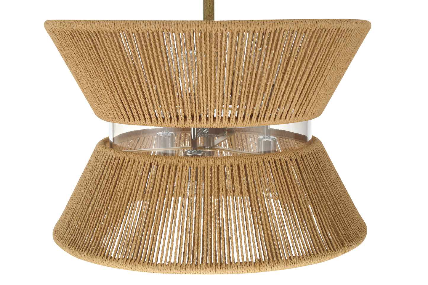 58596-CHWAL - Serena 6 Light 24" Wide Pendant - Chrome / Walnut