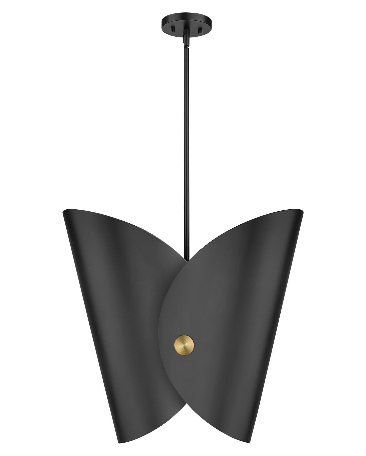 1951P18-MB - Salone 1 Light 14" Pendant - Matte Black