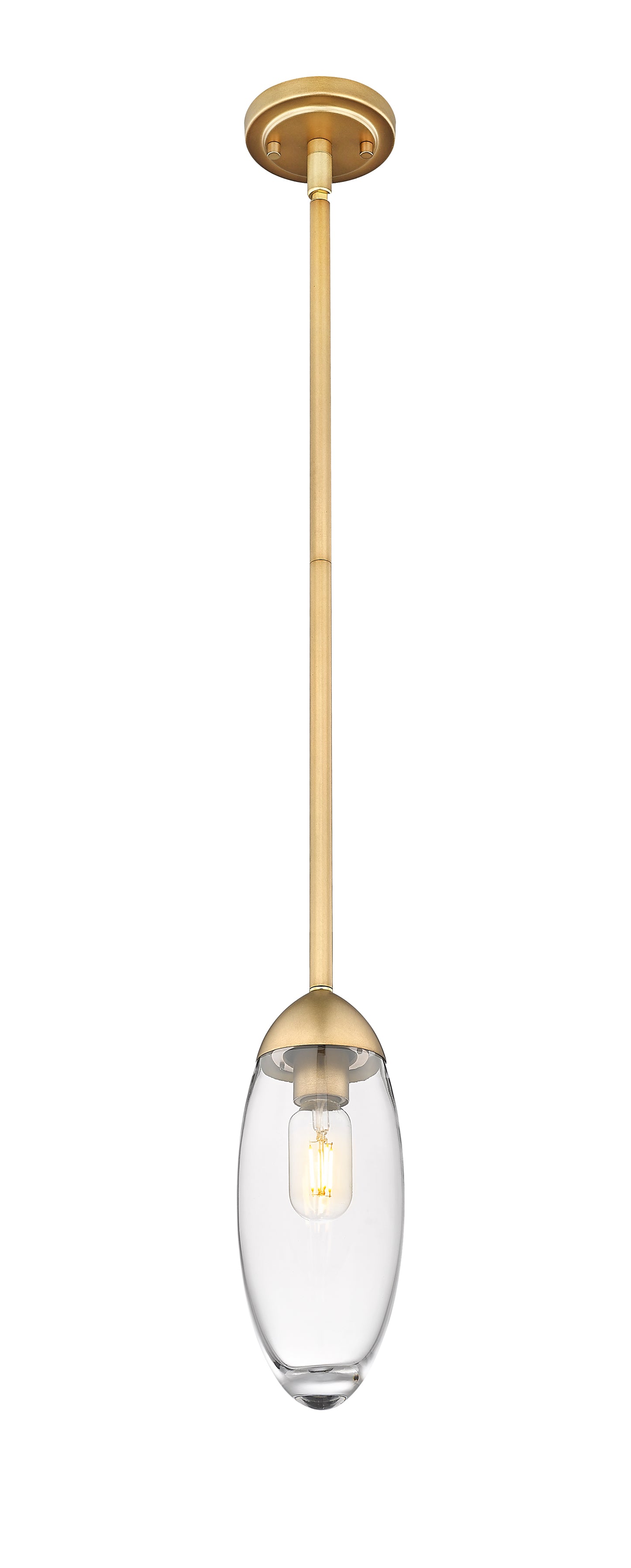 651P-ROD-RB - Arden 1 Light 4" Pendant - Rubbed Brass