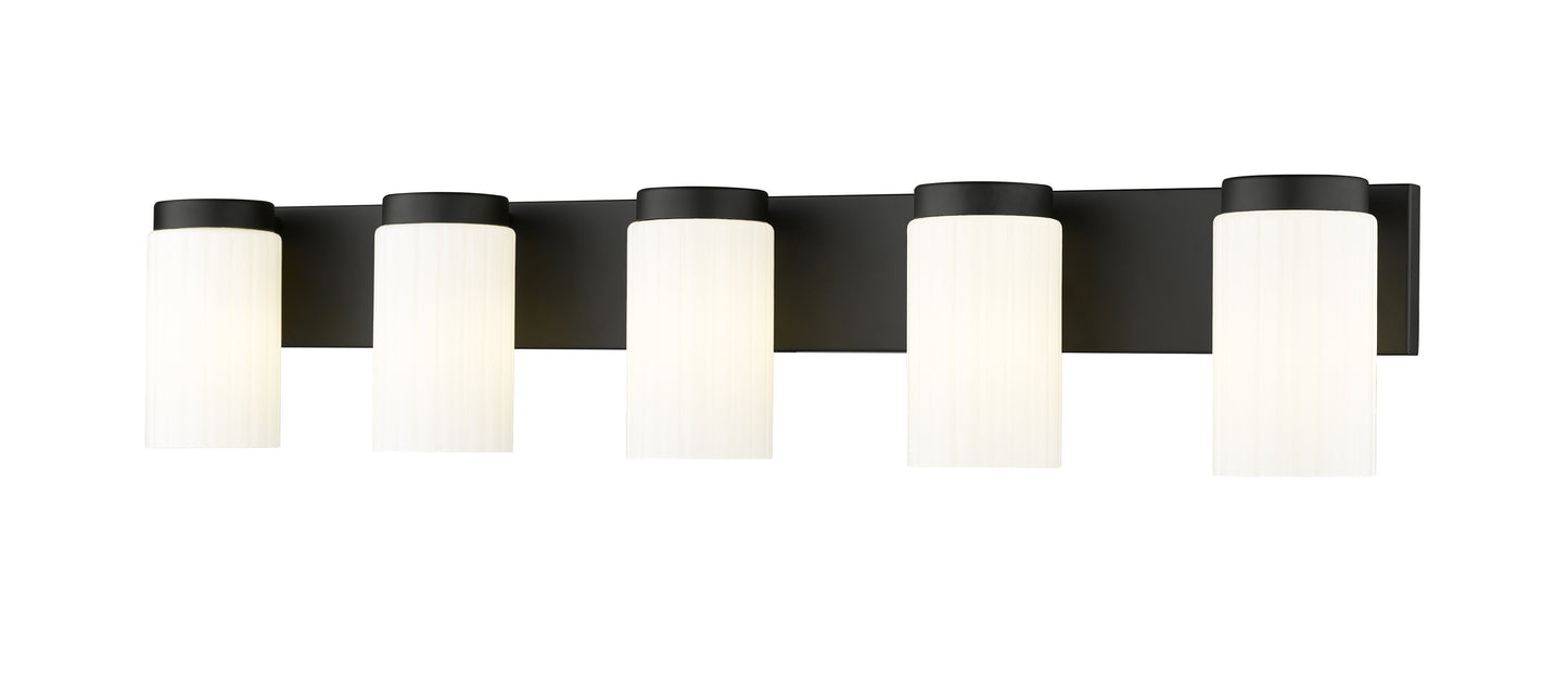 746-5V-MB - Burk 5 Light 38" Vanity - Matte Black