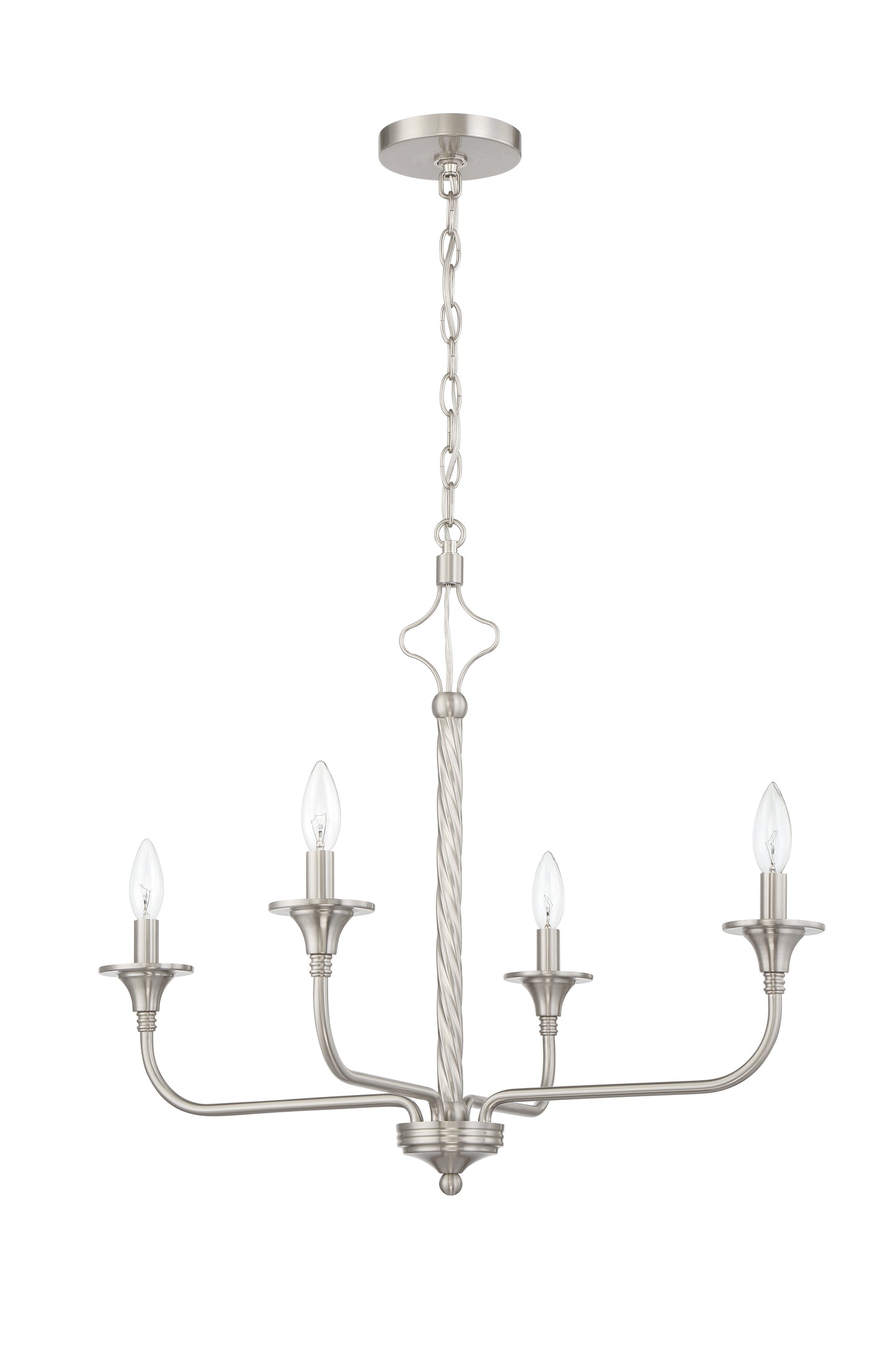 57024-BNK - Jolenne 4 Light 26" Wide Chandelier - Brushed Nickel