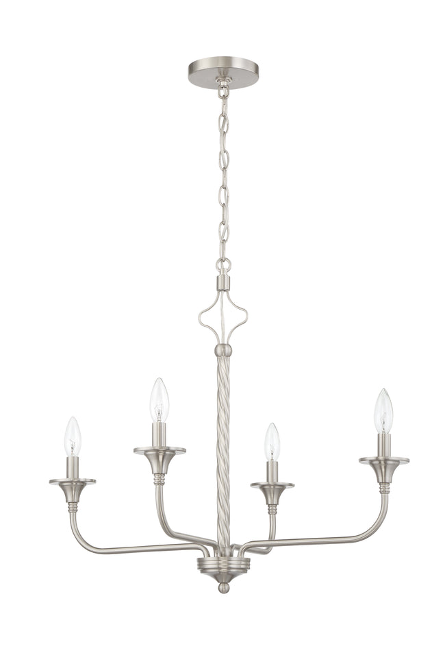 57024-BNK - Jolenne 4 Light 26" Wide Chandelier - Brushed Nickel