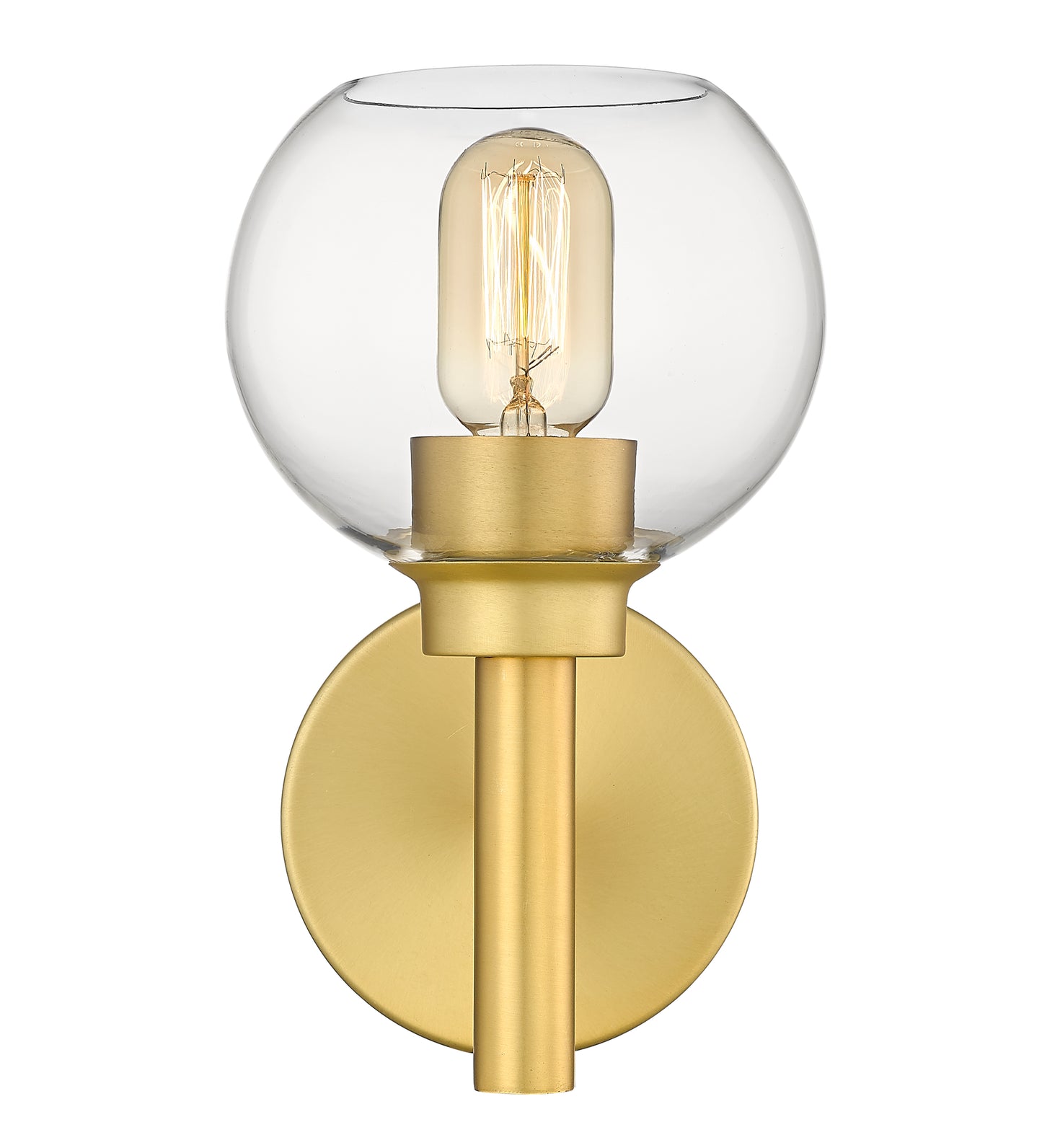 7502-1S-BG - Sutton 1 Light Wall 10" Sconce - Brushed Gold