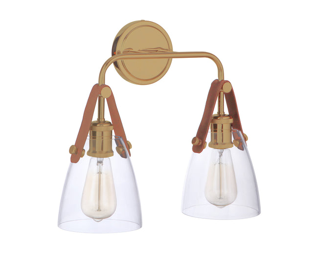 51362-VB - Hagen 2 Light 14.17" High Wall Sconce - Vintage Brass