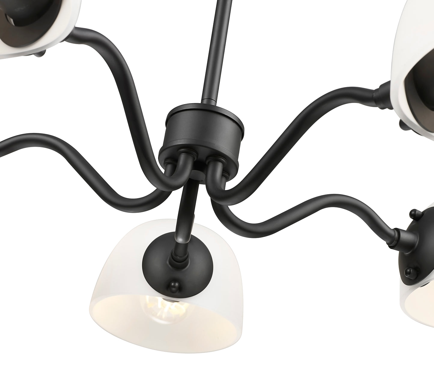 3048-5MB - Breton 5 Light 33" Chandelier - Matte Black