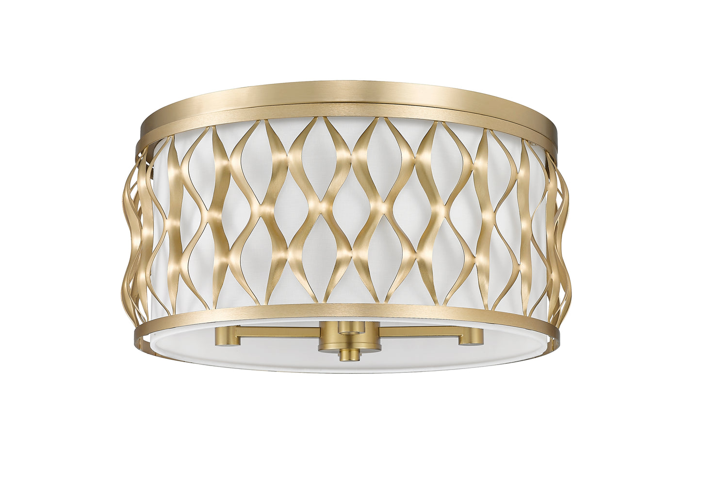 1948F16-MGLD - Harden 4 Light Flush 16" mount - Modern Gold