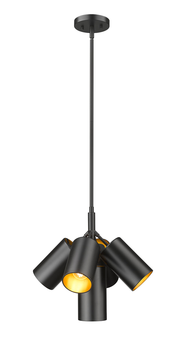 7520-5MB - Lumina 5 Light 17" Chandelier - Matte Black